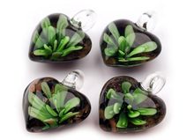 Přívěsek skleněný SRDCE 21x21mm