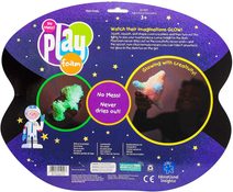 Modelína pěnová kuličková PlayFoam svítí ve tmě set 8ks 6 barev