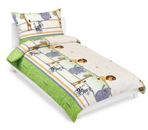 Povlečení krepové - 140x200, 70x90 cm Zelená,Béžová,Bílá