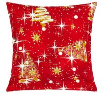 Povláček Vánoce - 45x45 cm Stromek vánoční červená
