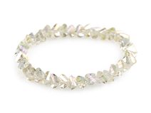 Náramek pružný z broušených korálků triangl s AB efektem