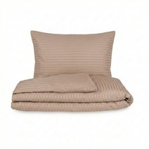 Saténové povlečení LUXURY COLLECTION tmavě hnědé/béžové