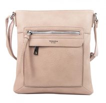 Crossbody dámská kabelka pastelově růžová 5569-TS