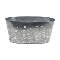 Květináč plechový ovál K4275/2 - 23,5 x 13 x 10,5 cm