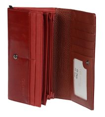 Kožená dámská peněženka RFID červená v dárkové krabičce