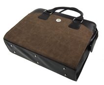 PUNCE LC-01 tmavě hnědá matná dámská kabelka pro notebook do 15.6 palce