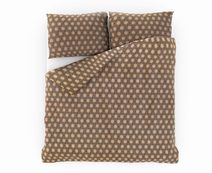 Saténové francouzské povlečení LUXURY COLLECTION 1+2, 220x200, 70x90cm tmavě zelené / smetanové