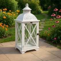 Dřevěná lucerna D7211/B - výška 47 cm