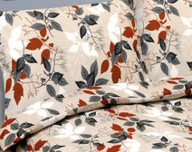 Povlečení krep Mandevila bordó na banánovém 240x220, 2x70x90 cm