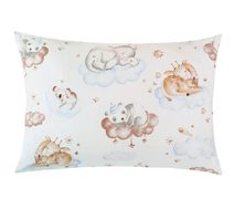 Povláček bavlna - povláček 40x60cm na zip ( pouze povlak ) zvířátka na obláčku