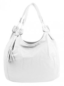Praktická velká dámská kabelka přes rameno bílá