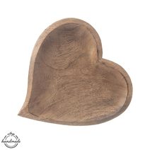 Tác dřevo MANGO srdce 25x25 cm - 25 x 25 x 2,5 cm