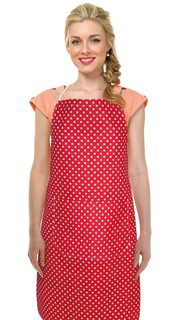 Kuchyňská zástěra ADÉLA Červená,Bílá 7750/014 zástěra 67x84 cm