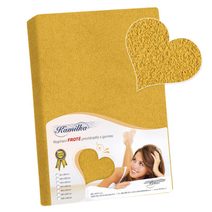 Prostěradlo froté - 100x200 cm hořčicová