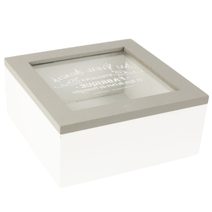 Dřevěný box D0309 - 15 x 15 x 7 cm