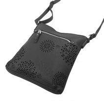 Crossbody dámská kabelka v květovaném designu přírodní hnědá 5432-BB