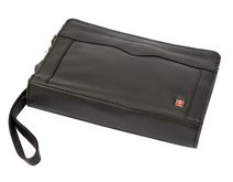 Černá kožená pánská dokladová taška / etue Albatros