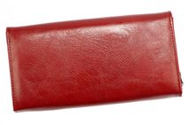 GREGORIO Kožená červená dámská peněženka v krabičce