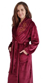 Limitovaný vínový župan Orient s výšivkou