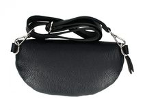 Kožená dámská crossbody kabelka v kroko designu tmavě hnědá