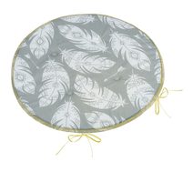 Sedák Adéla kulatý hladký Šedá,Bílá 79/237 průměr 40 cm