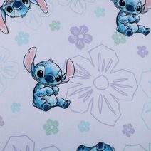 JERRY FABRICS Prostěradlo Lilo and Stitch Ohana White Bavlna, 90/200 cm
