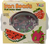 Korálky zažehlovací ovoce 3D objekty set 1600ks 2 druhy v přenosném boxu