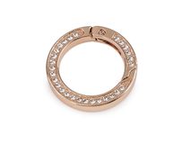 Karabina kulatá s broušenými kamínky Ø24 mm