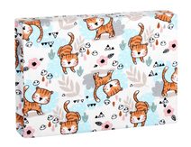 Prostěradlo Jersey LUX - 70x140 cm Hnědá,Modrá