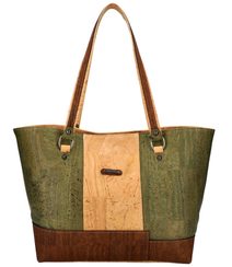 ELENCO Korková dámská kabelka přes rameno 805MS zelená