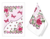 Kuchyňské utěrky - sada 2 kusů Červená,Černá,Zelená 207 40x60 cm