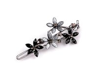 Sponka do vlasů s broušenými kamínky květy