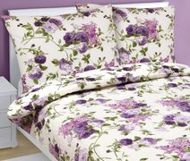 Povlečení bavlněné - 140x220, 70x90 cm Růže kávová