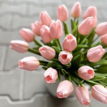 Svazek tulipánů (5 ks) - bílozelená