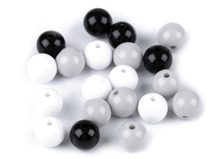 Plastové korálky Color Ø10 mm barevný mix 20 ks
