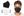 Ústní rouška bavlněná na gumičku s vnitřní kapsou - délka oblouku 18cm černý puntík