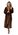Jungle - Dámský Hnědý Župan s Exotickým Nádechem - Model 25 56 8852 (hnědá - S)