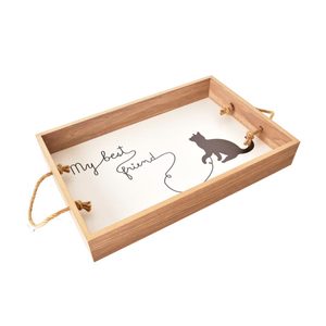 Tác dřevo LOVELY CAT 38x25x6 cm - 38 x 25 x 6 cm