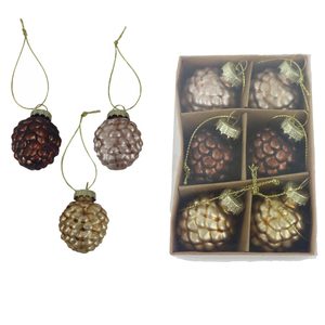 Vánoční ozdoba 6 ks, S0517-18 - 12×8.5×3.5//3.5×4.7 cm