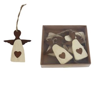 Dekorace anděl k zavěšení, 6 ks K4845 - 6.7X1.1CM H8-14CM 6PCS/BOX:12X11X2.8CM