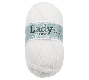 Příze LADY de Luxe Bílá 900 100 g, 238 m