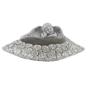 Cementový obal k osázení s andělem X7057 - 30 x 15 x 11 cm