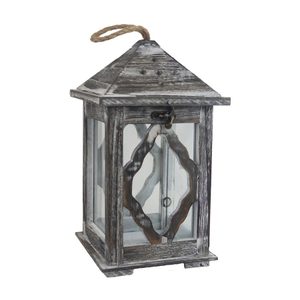 Dřevěná lucerna D7084 -  25.5 cm