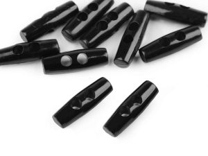 Plastový knoflík oliva 10x31 mm 10 kusů