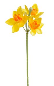Umělý narcis 36 cm - žlutooranžová