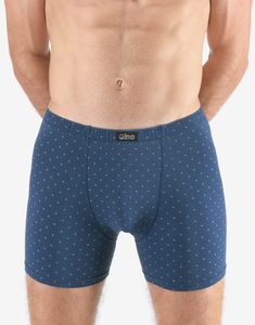 GINA pánské boxerky s delší nohavičkou nadměrné, šité, s potiskem 74175P