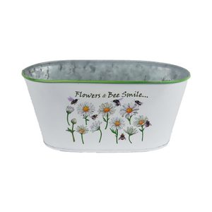 Květináč plechový ovál K7082/2 - výška 10.5 cm