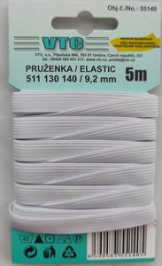 Pruženka plochá 9,2 mm bílá - karta 5 m