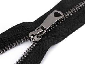 Kovový zip No 5 délka 80 cm s ozdobným jezdcem