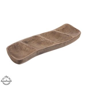 Miska dřevo MANGO servírovací dělená 35,5x11 cm - 35,5 x 11 x 3,8 cm